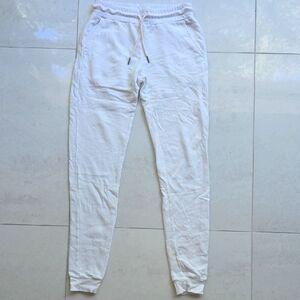 Mate The Label White Jogger Sweatpants xs Drawstring 100% Organic Cotton
